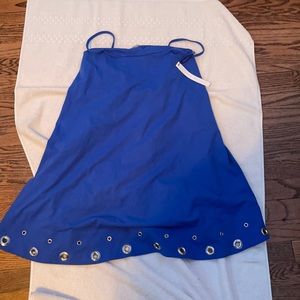 Blue dress with metal holes at the bottom size d00